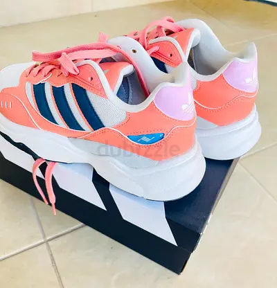 Pink  White Adidas Chunky Sneakers - Like New, Size Unknown