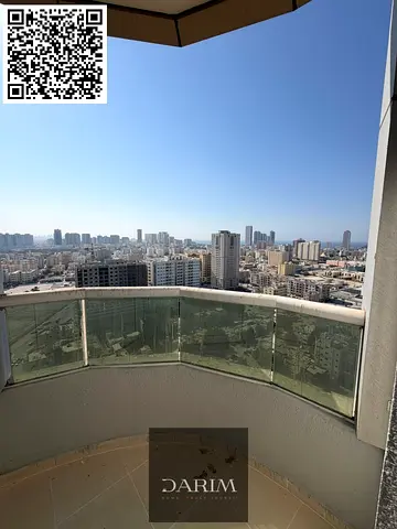 شقة واسعة بغرفة نوم واحدة للإيجار في برج أورينت، عجمان | جاهزة للسكن | طابق مرتفع