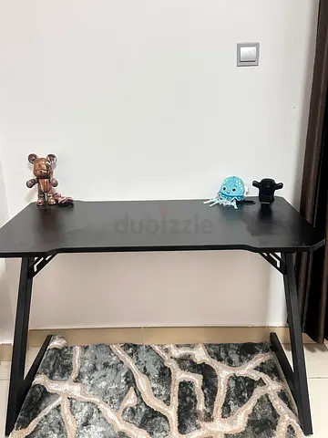 Gaming Black Metal Desk / Study Table with gaming Chair - Good Condition