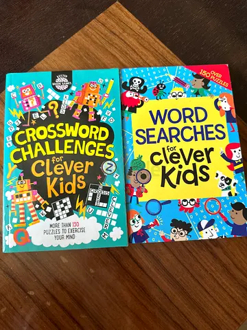 Set of 2 puzzle books - Word Searches for Clever Kids  Crossword Challenges for Clever Kids