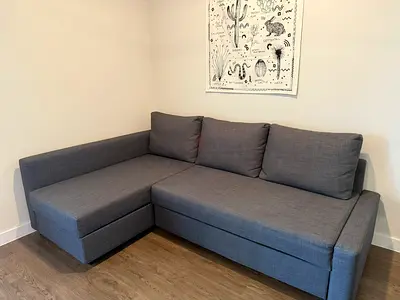 Gray L-shaped Corner Sofa bed Good Condition