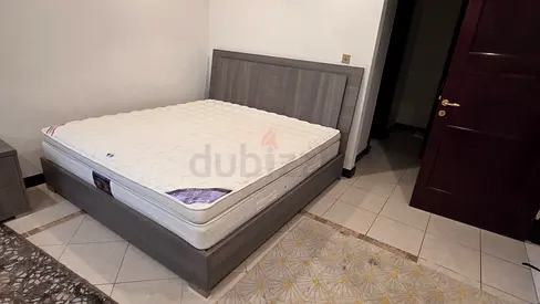 Available high quality Italian bed with tow side table and dressing table like a new