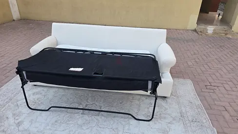 Cratebarrel three seater sofa bed with mattress