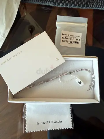 Tennis Bracelet (4mm) Platinum / M - 17cm / TARO-PM-11362 82711362 JEWELERY ® OBJKTS JEWEL