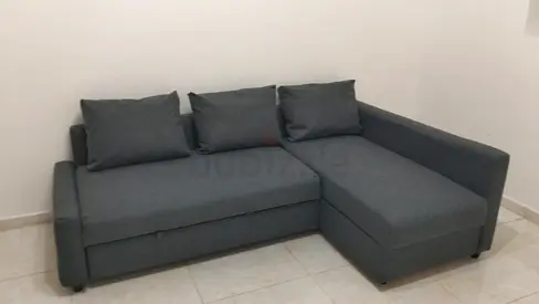 Ikea Gray L-shaped Corner Sofa with Chaise