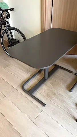 IKEA SEGRARE Desk sit/stand, dark grey, 110x60 cm