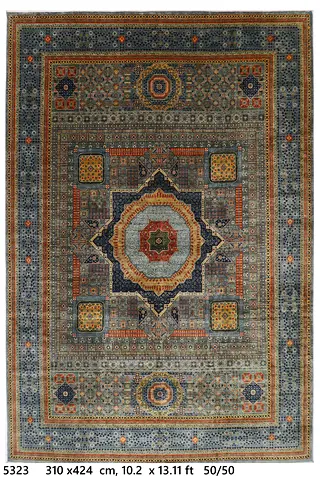 3x4m high quality 50\50 afghan mamlouk handmade carpet Area Rug - 310 x 424 cm