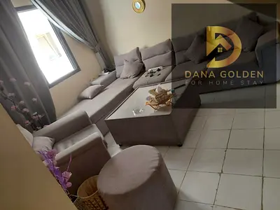 Two-bedroom apartment with a living room, fully furnished, with internet, for monthly rent in Al Majaz 1.