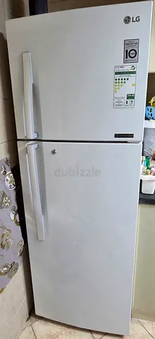 LG Top Freezer Refrigerator - White, 2-Door, Good Working Condition