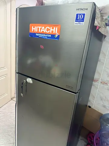Hitachi Silver Double-Door Refrigerator - Good Working Condition