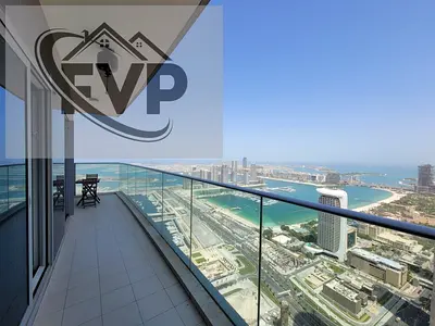 Direct Sea View | Furnished 2 Beds | High Floor | VACANT