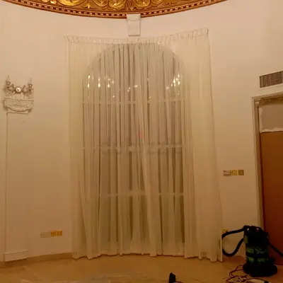 White Sheer Floor-to-Ceiling Curtains (Single Panel Set)