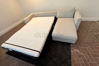 Ikea vimle L shape sofa bed Light grey L-shaped sofa with pull-out bed - good condition