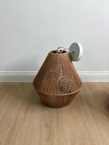 Home Centre Rattan Pendant Light Shade - Natural Finish
