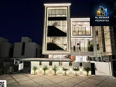 Luxury villa with direct garden views, 6200 sq ft built-up area, two floors and a rooftop, with elev