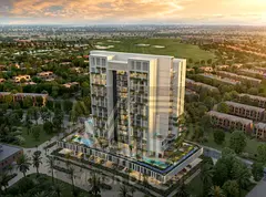 Downtown Skyline View | 2BR Apartment | Fairway Residences, Sports City