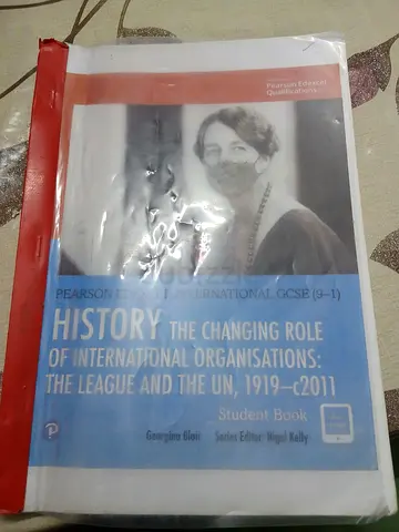 History: The Changing Role of International Organisations; Student Book (IGCSE/GCSE style textbook)