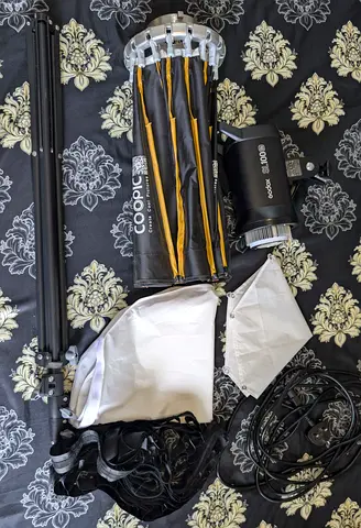 1. Studio Lighting Kit (Octagonal Softbox) ​Godox SL100Bi Bi-Color LED Video Light ​Coopic Octagonal