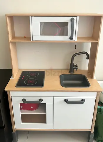 Ikea Wooden Play Kitchen Set with Sink and Stove - Good Condition