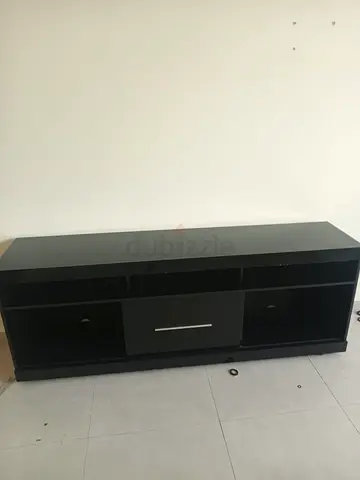 Black TV Stand / Entertainment Unit with Storage