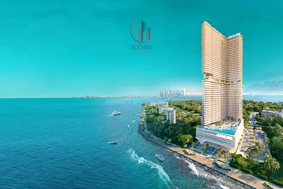 استمتع بالعيش في استوديو عصري يجمع بين إطلالات البحر والقرب من مرافق المدينة الحيوية | مفروش بالكامل | دون عمولة