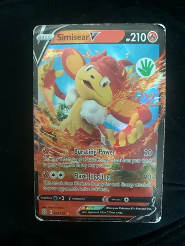 Simisear V Pokémon card