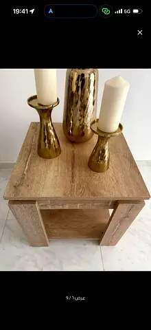Small Wooden Side Table / Bedside Table - Light Oak Finish