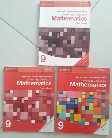 Cambridge Checkpoint Mathematics 9 - Coursebook, Practice Book  Skills Builder (3 books set)