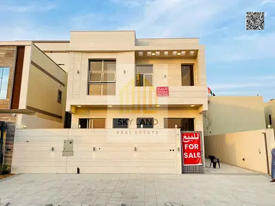 Al Bahia villa, two floors, 4 rooms, at a special price, including registration and ownership fees, in the most prestigious areas of Ajman, freehold f