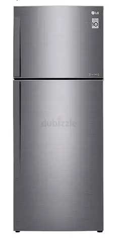 LG Top Freezer Refrigerator - Stainless Steel Finish (Good Condition)
