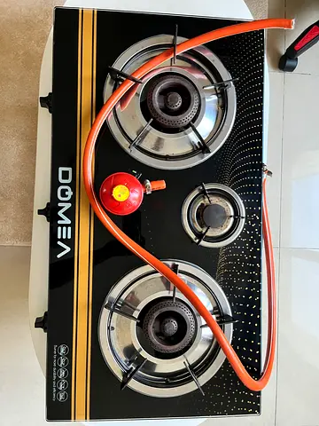 3 burner gas stove with regulator