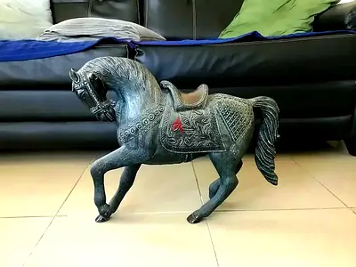 Antique Rajasthani Horse Metal Sculpture