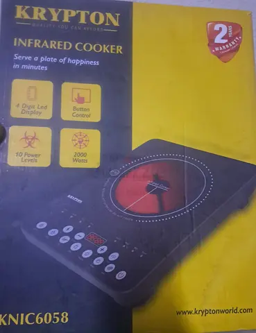 Krypton KNIC6058 Infrared Induction Cooker - 2000W, 10 Power Levels (Used)