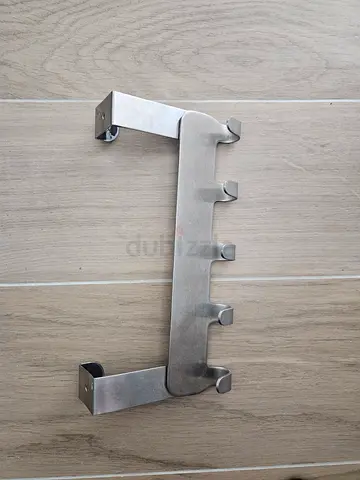 Stainless Steel Over-the-Door 5-Hook Hanger