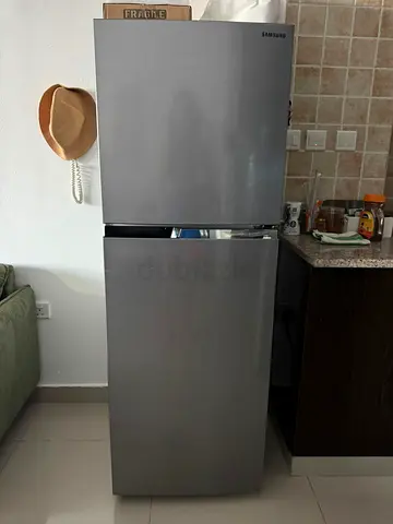 Samsung Silver Double-Door Refrigerator - Good Condition