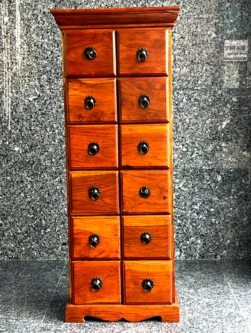 Solid Wood tall chest of 12 drawers