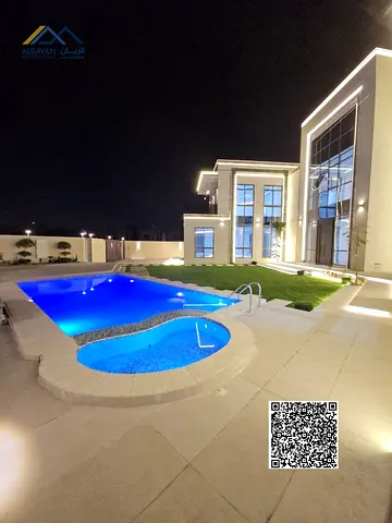 Your chance to own the largest villa in the Al Yasmin area, freehold ownership for all nationalities, with a swimming pool and a total area of ​​10,30
