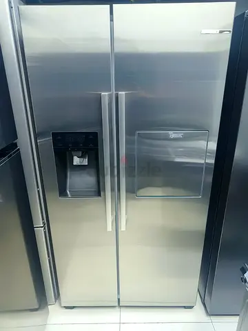 Bosch latest model series 8 side by side refrigerator with water depanser and ice maker mini bar