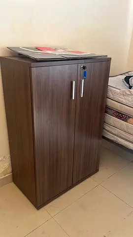 Used 2-Door Wooden Wardrobe - Excellent Condition 4 Pieces
