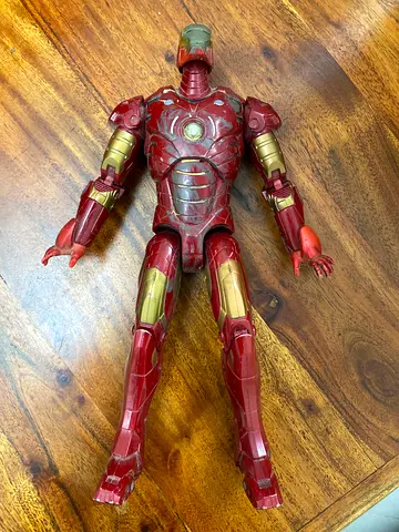 Used Iron Man action figure - red  gold, approx 12-inch