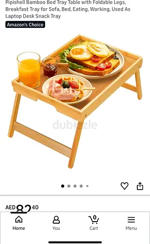 Bamboo Bed Desk Tray Table