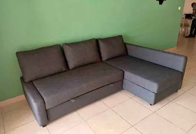 L shape sofa bed with storage Ikea model FRITHEN