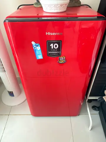 Red Hisense Mini Fridge - Compact Single Door (Good Condition)