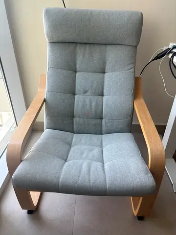 ikea POÄNG Armchair, birch veneer/Gunnared light green