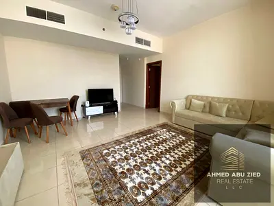 Fully Furnished 1BR - Master Room, 2 Bath, Balcony Sea View, Private Parking, Luxury Finishing, Modern Tower, 40K, 4 or 6 Cheques, Security Cheque - A