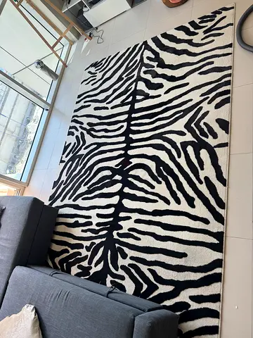 Zebra print rug