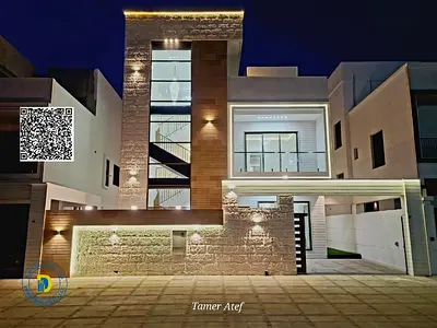 For sale: Modern villa with 6 bedrooms and a roof terrace in Al Bahia area. Super deluxe finishing. Freehold. Bank financing .
