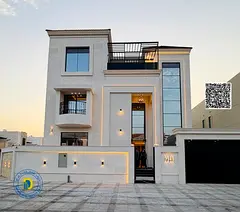 AL Zahia Modern Corner Villa, luxurious 6BR with a roof terrace, super deluxe finishing, bank financ