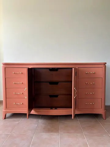 Hand Painted Solid Wood Sideboard Buffet