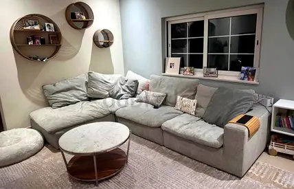 Brand new condition Pan Emirates Pianca corner feather filled sofa